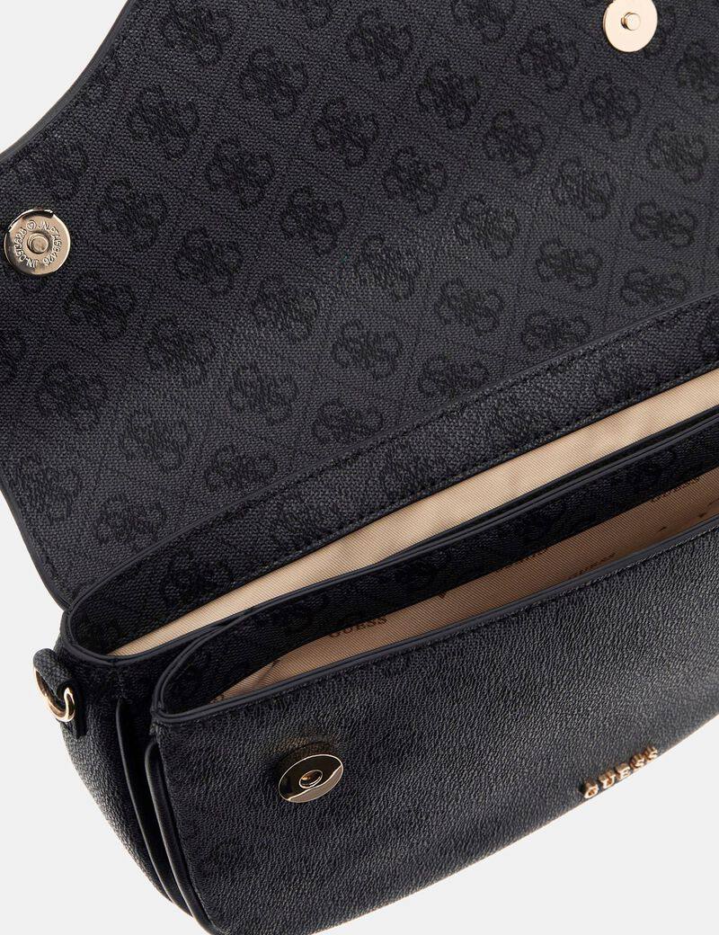 حقيبة كتف أنيقة من Guess - تصميم كلاسيكي عصري (أسود)