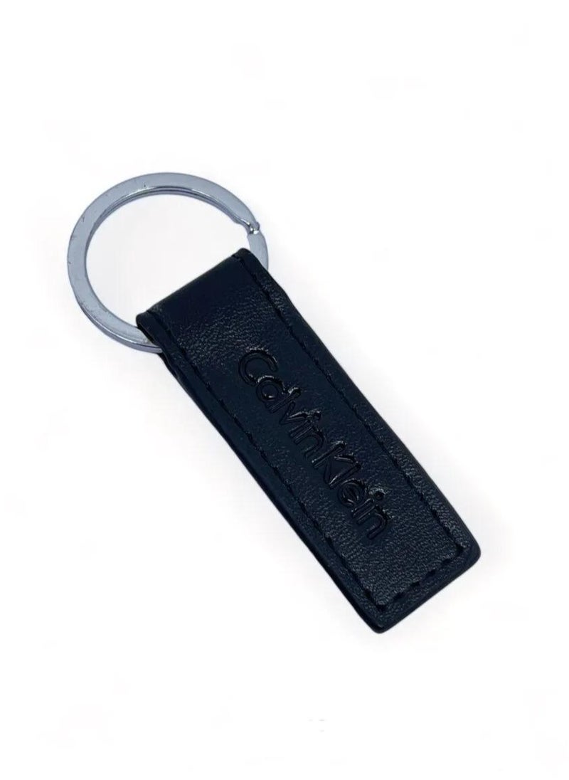 CK Black Leather Wallet-Keychain Set For Men