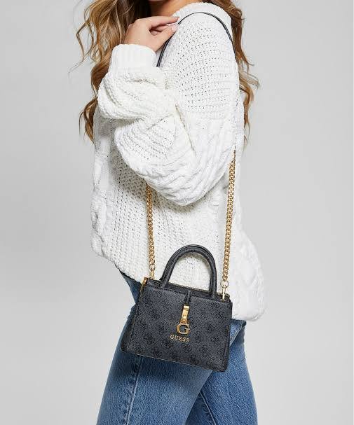 Guess Mini Tote Bag – Black Monogram