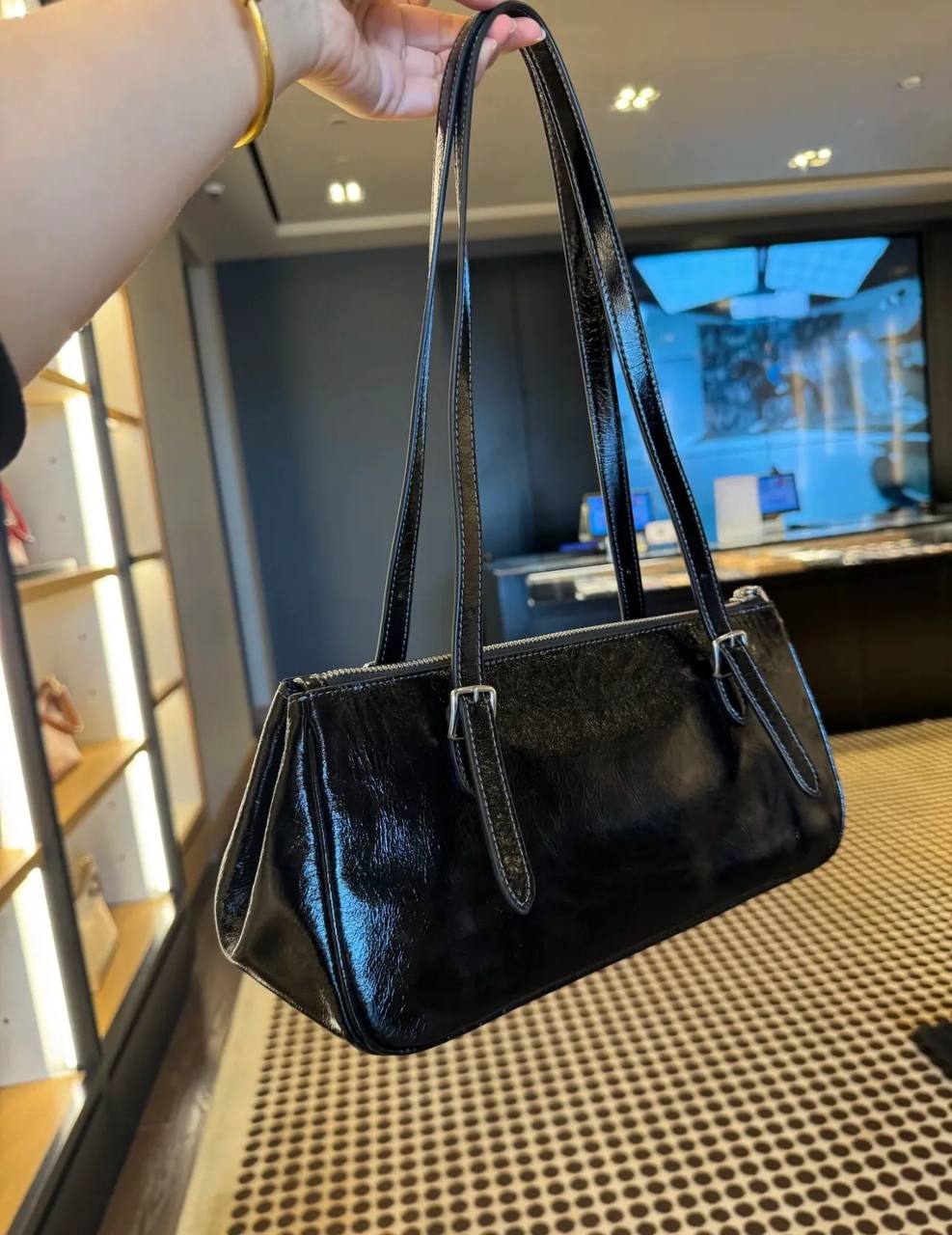 Coach Original Patent Leather Shoulder Bag – Black