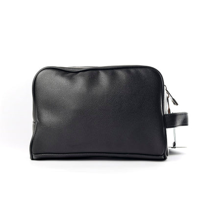 Tommy Hilfiger Polished Black Men’s Pouch With Corner Stripe