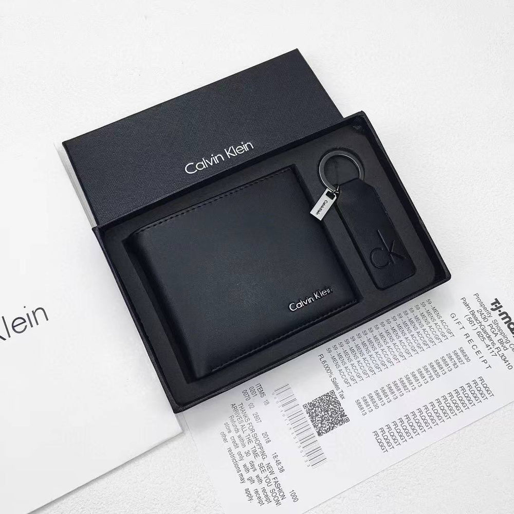CK Wallet & Keychain Set For Men