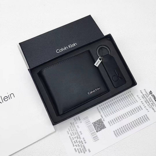 CK Wallet & Keychain Set For Men