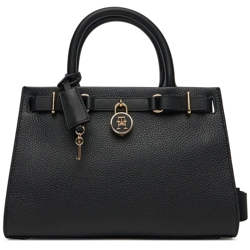 حقيبة كتف نسائية سوداء من تومي هيلفيغر Aw0Aw17926