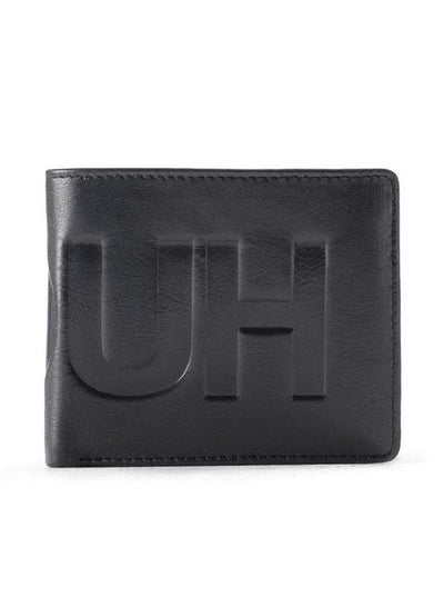 HUGO Men’s Embossed Logo Leather Wallet - Black