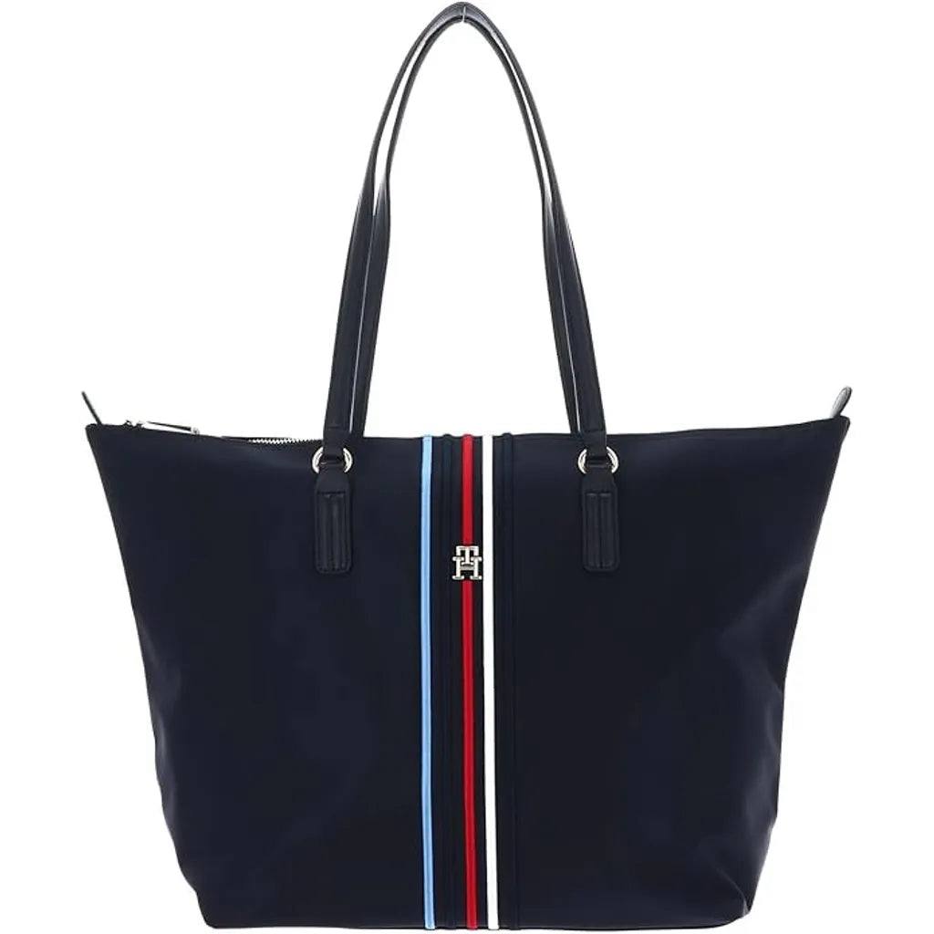 حقيبة "تومي هيلفيغر" (Tommy Hilfiger) الكبيرة - تصميم Tote العصري (كحلي)