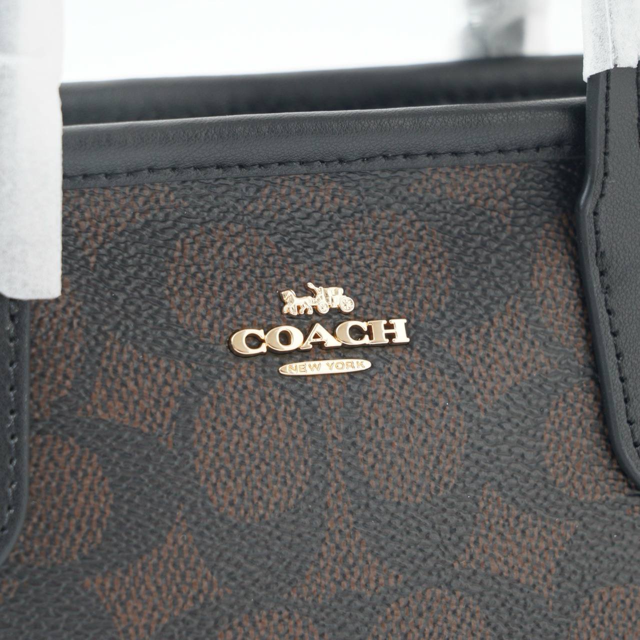 حقيبة "كوتش" (Coach) ميني بايلوت (Rowan Satchel) - جلد طبيعي أسود كلاسيكي