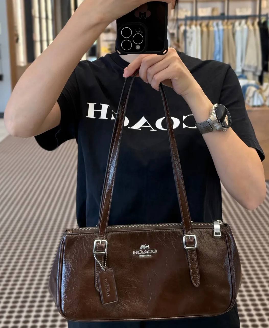 Coach Original Leather Shoulder Bag – Brow