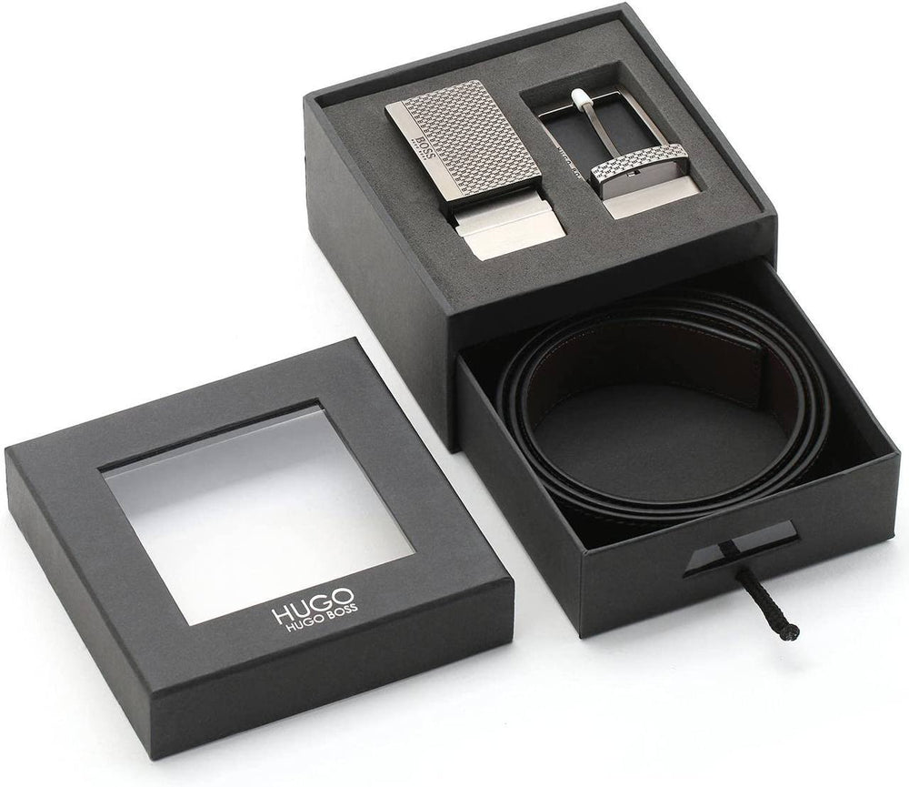 Hugo Boss Men’s Leather Belt Set