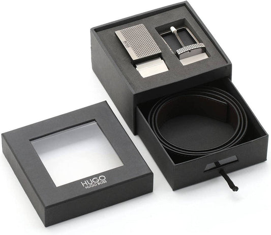 Hugo Boss Men’s Leather Belt Set