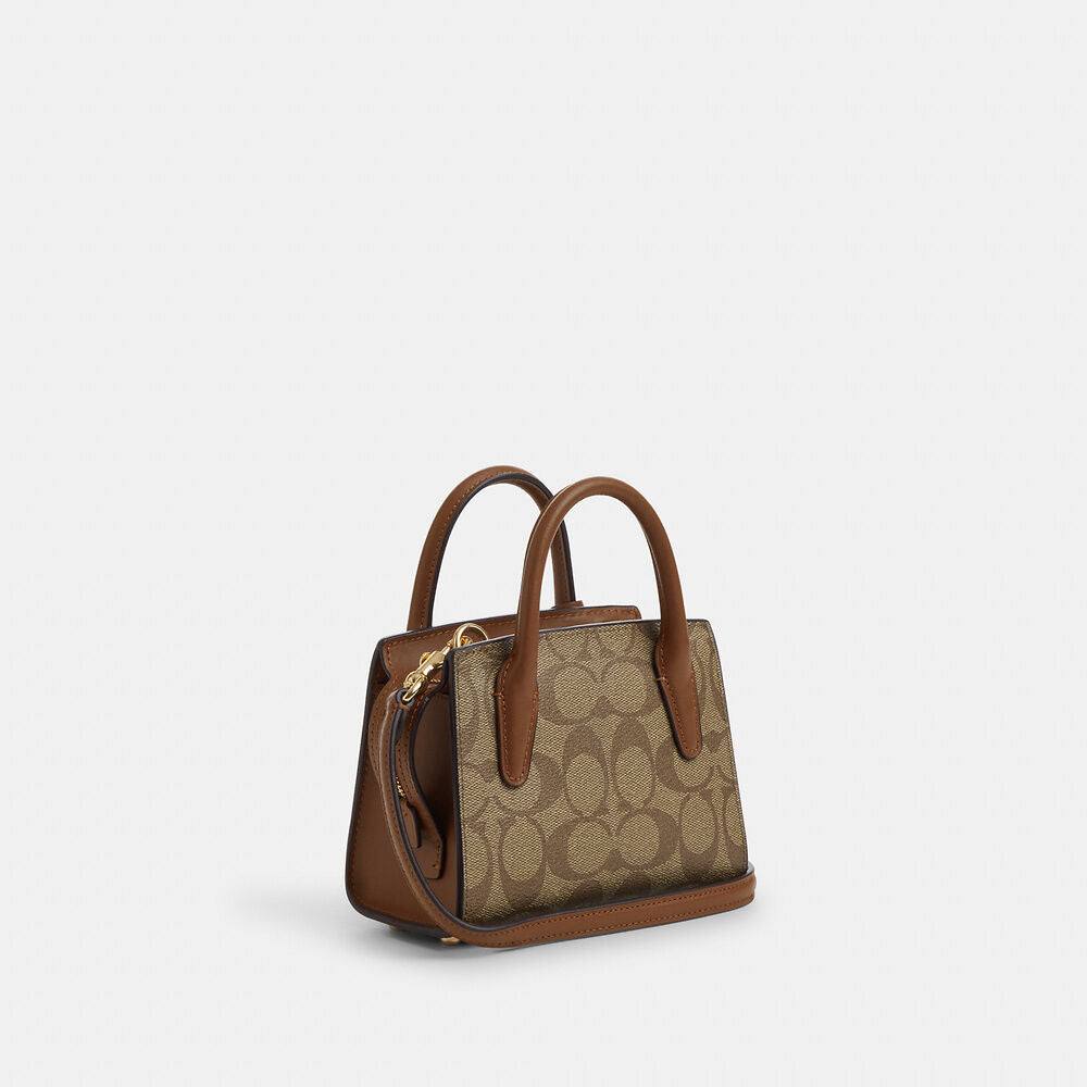 Coach Mini Tote Bag Signature Canvas – Brown(original)