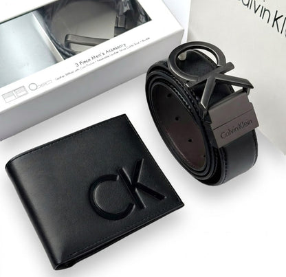 Calvin Klein Leather Belt & Wallet Gift Set