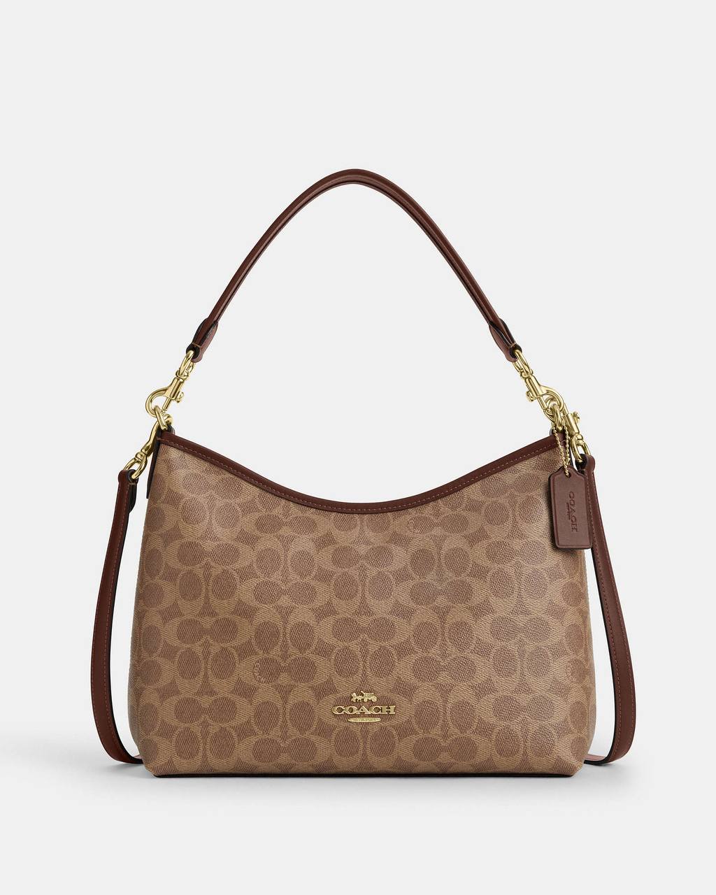 حقيبة "كوتش" (Coach) هوبو الكلاسيكية - تصميم Signature Canvas بنقشة المونوغرام الأيقونية