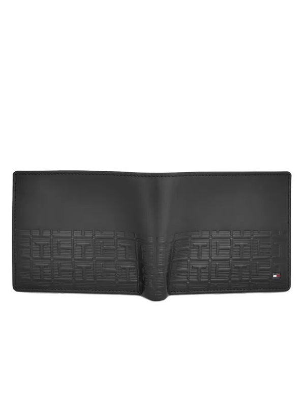 TH Black Leather Wallet For Men