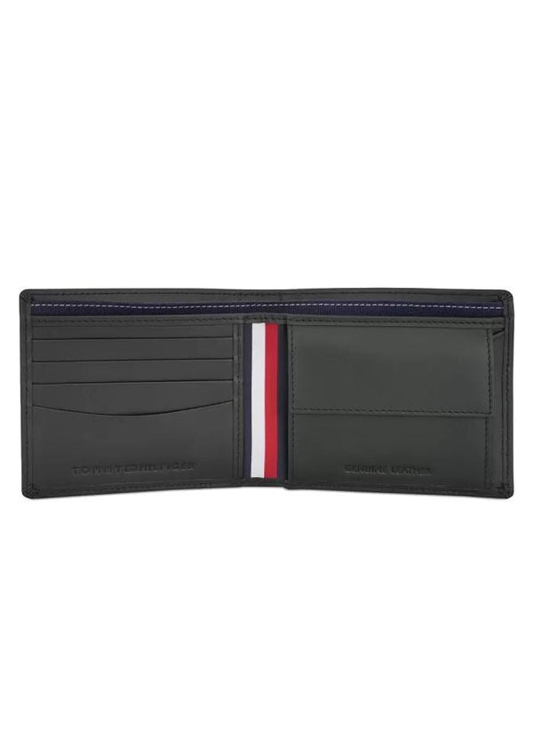 TH Black Leather Wallet For Men