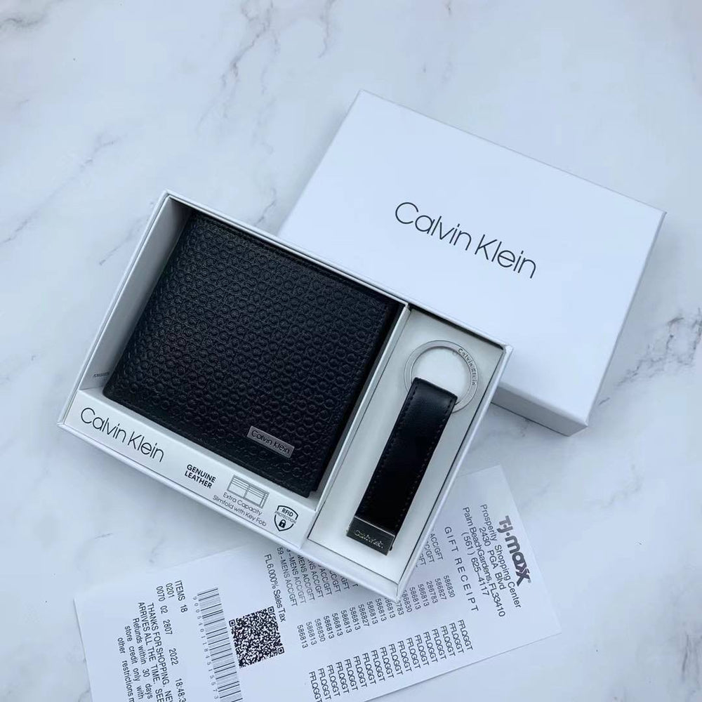 CK Wallet & Keychain Set For Men