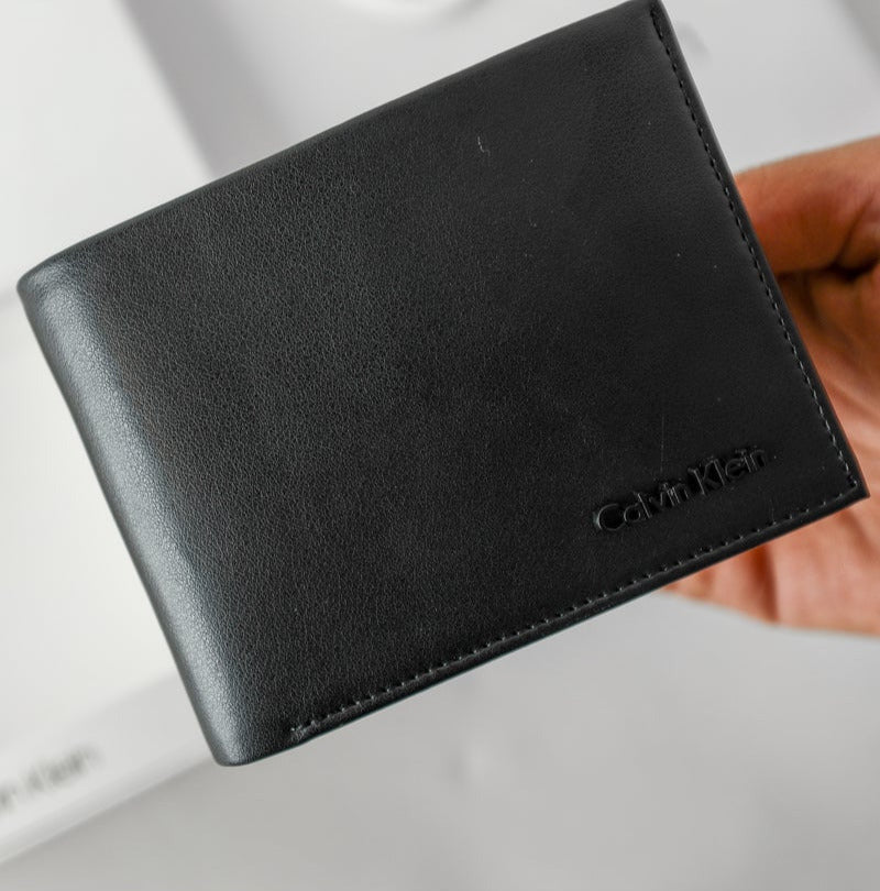 CK Black Leather Wallet For Men