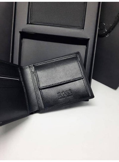 BOSS Men's Set: Textured Bi-Fold Wallet & Slim Card Holder
