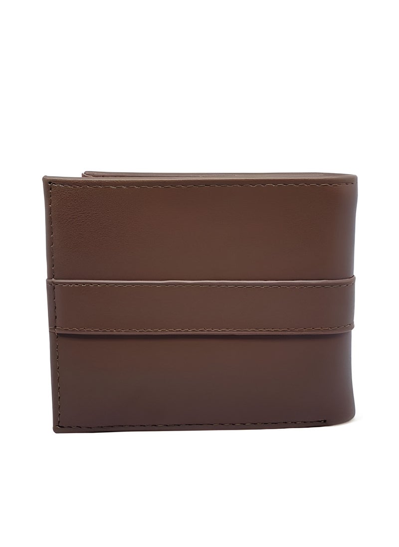 TH Brown Leather Wallet For Men