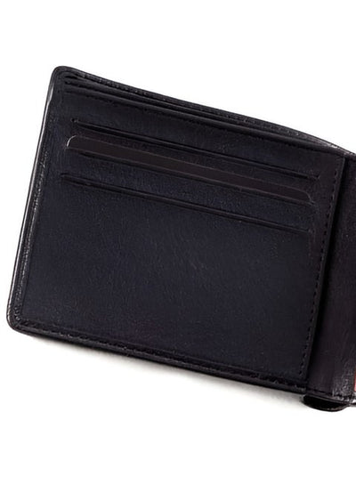 HUGO Men’s Embossed Logo Leather Wallet - Black