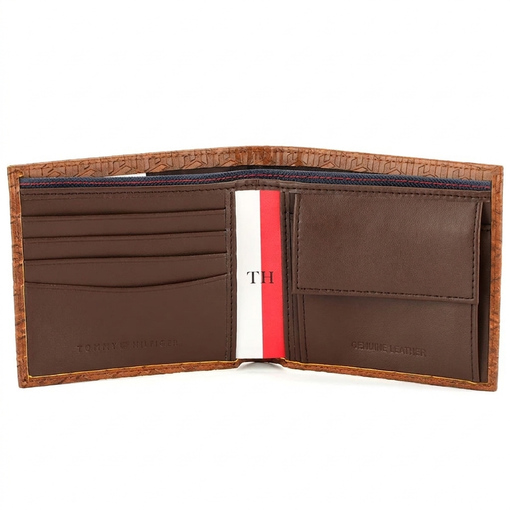 Tommy Hilfiger Men's Havana Monogram Wallet