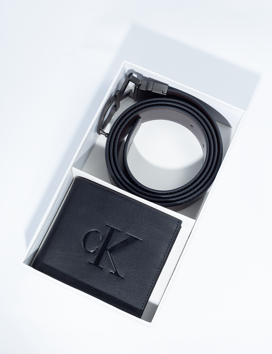 Calvin Klein Leather Belt & Wallet Gift Set