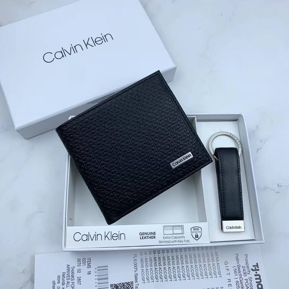 CK Wallet & Keychain Set For Men