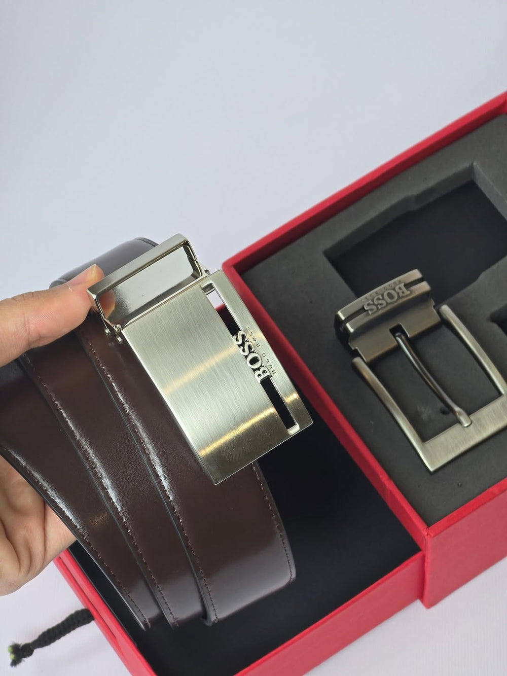 BOSS Men’s Premium Leather Belt