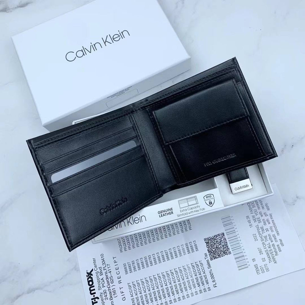 CK Wallet & Keychain Set For Men