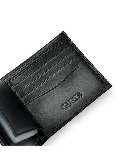 GUESS Men's Classic Leather Bifold Wallet with Coin Pocket