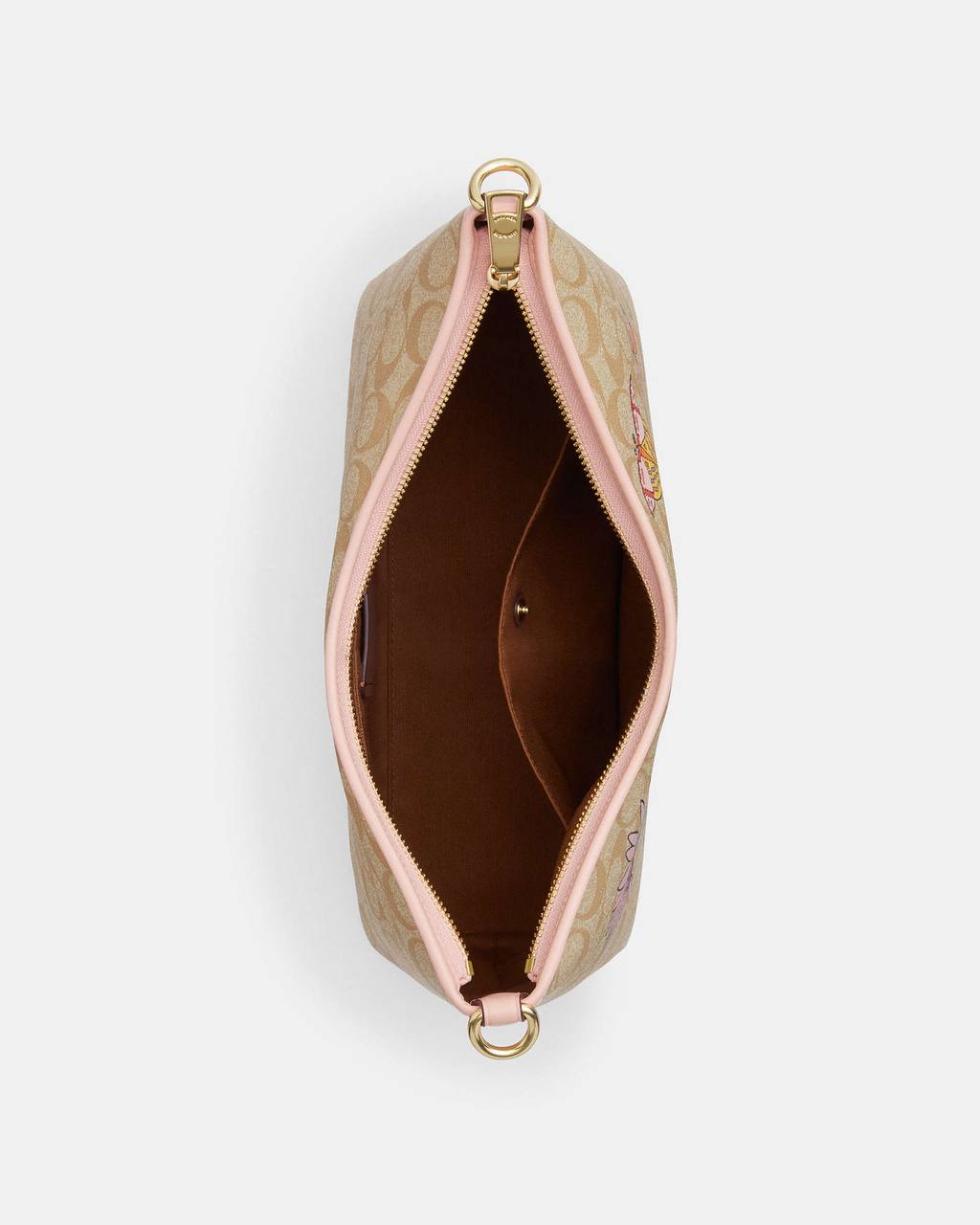 حقيبة "كوتش" (Coach) هوبو - تصميم Signature Canvas بنقشة الزهور والفراشات المميزة