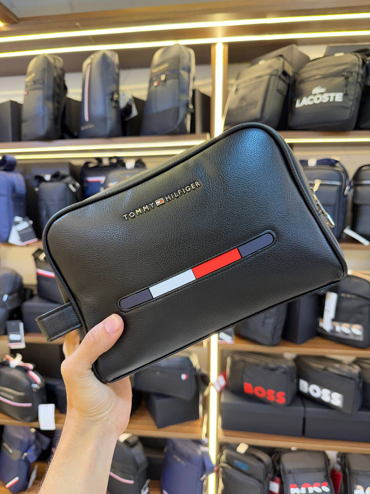Black Tommy Hilfiger Leather Bag