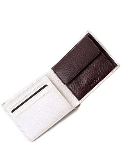 HUGO Men’s Embossed Logo Textured Wallet - Off-White