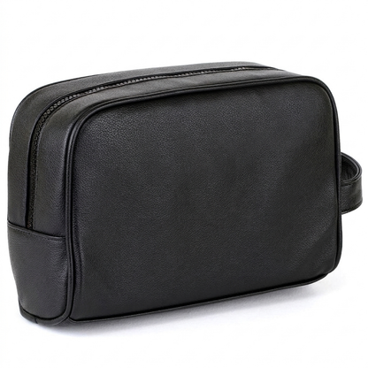 Tommy Hilfiger Polished Black Men’s Pouch With Embossed Flag Detail
