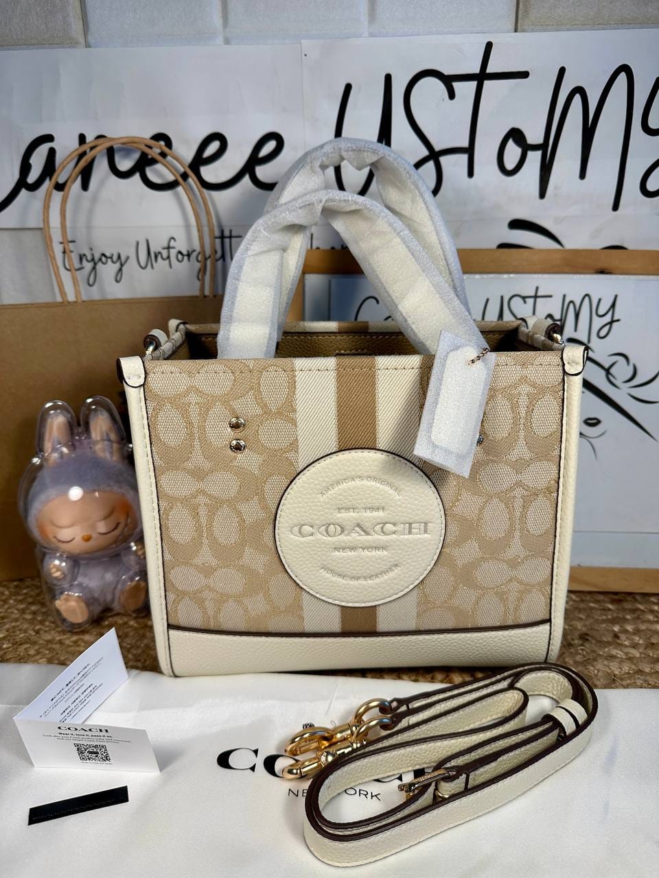 حقيبة كوتش (Coach) الأصلية - ديمبسي توت بتصميم Canvas الكلاسيكي