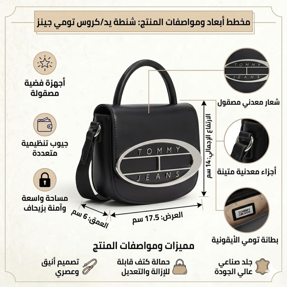 حقائب يد نسائية سوداء من تومي هيلفيغر Aw0Aw15811
