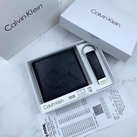 CK Wallet & Keychain Set For Men
