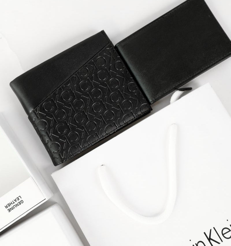 CK Black Leather Wallet For Men