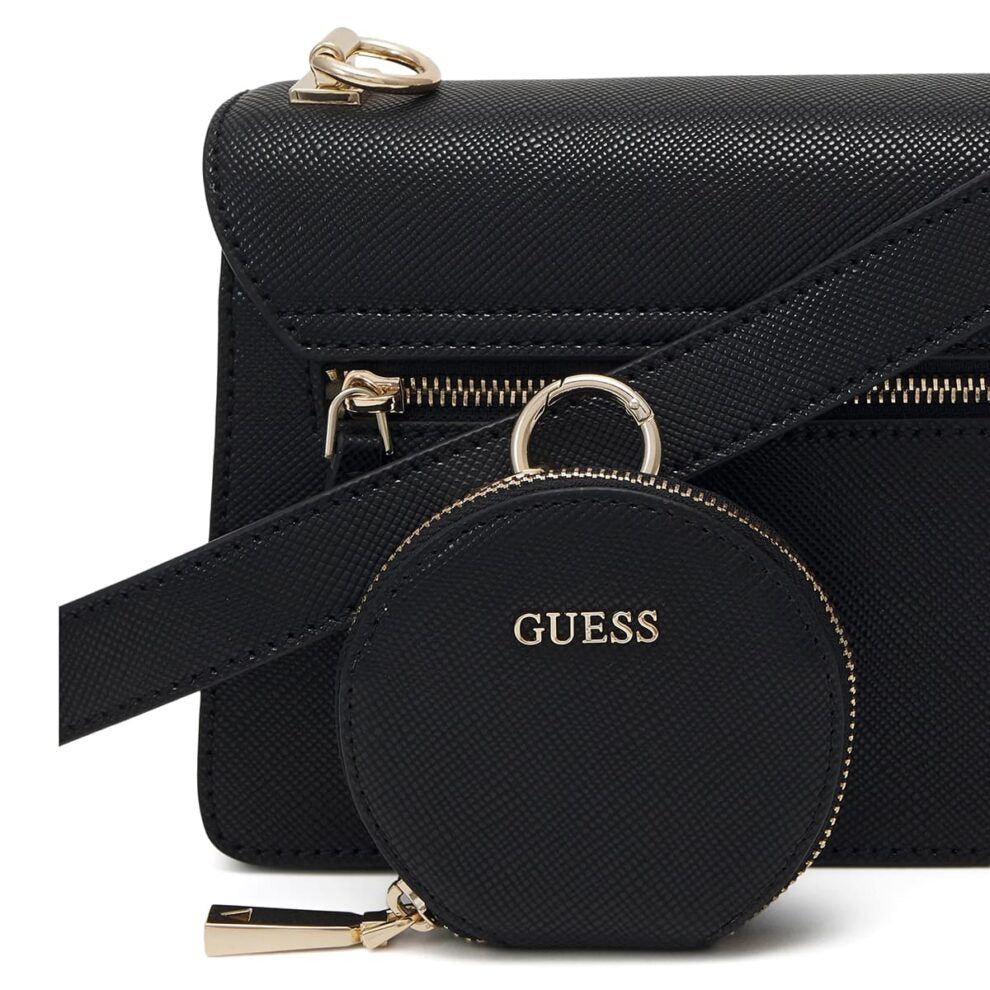 حقيبة كروسبودي نسائية سوداء من جيس Guess ، رقم الموديل Hwevg873719