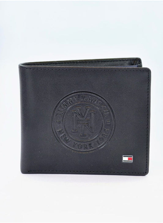 TH Black Leather Wallet