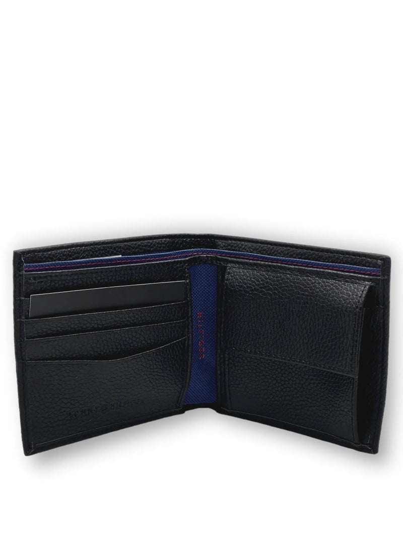 TH Black Leather Wallet-Keychain-Card Holder Set For Men