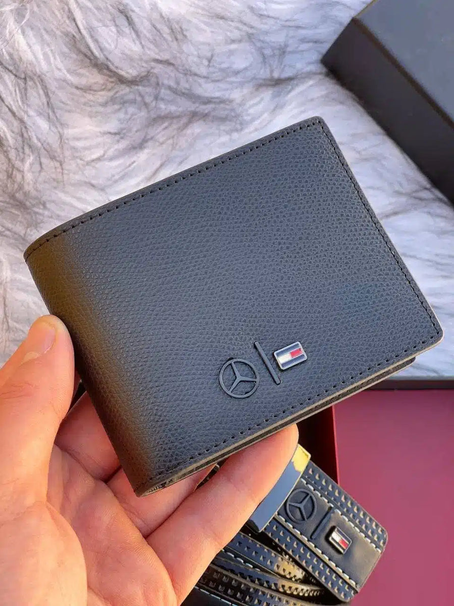 Tommy Hilfiger Men’s Luxury Gift Set: Leather Belt & Bi-Fold Wallet Duo