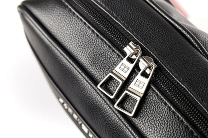 Tommy Hilfiger Polished Black Men’s Pouch With Corner Stripe