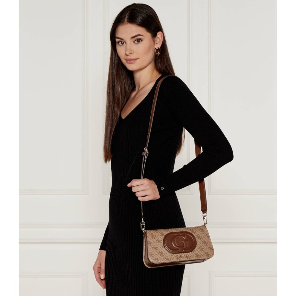 ٥حقيبة كتف نسائية من جيس Guess بلون بني لاتيه ، موديل Hwesg951320