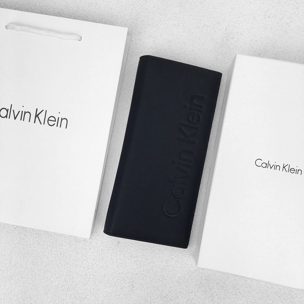 Calvin Klein Unisex Embossed Logo Around Long Wallet