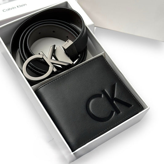 Calvin Klein Leather Belt & Wallet Gift Set