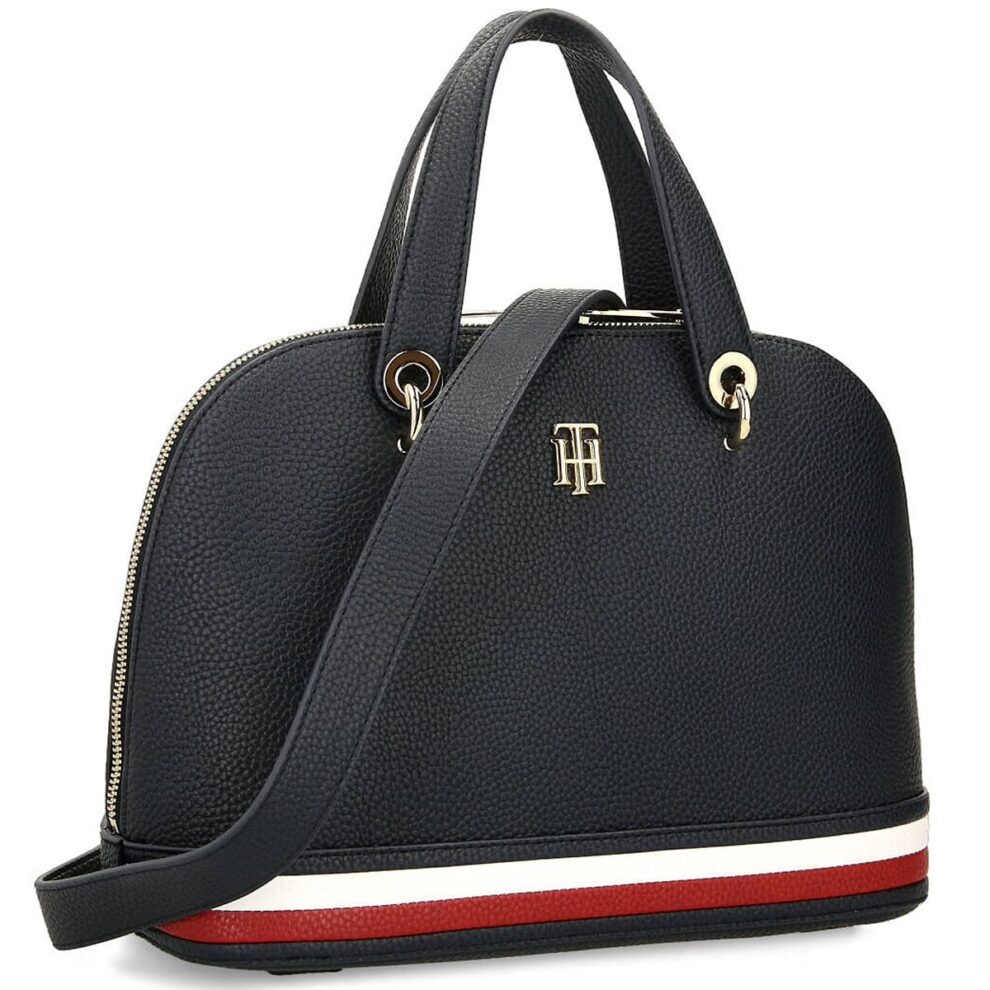 حقيبة كتف نسائية سوداء من تومي هيلفيغر Aw0Aw10453