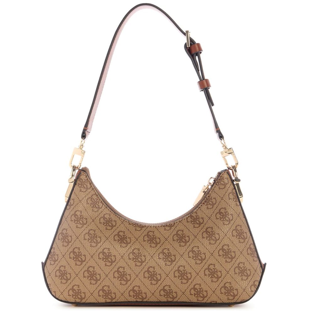 حقيبة كروسبودي نسائية من Guess بشعار جيس لاتيه ، لون بني فاتح ، رقم الموديل Hwsg7993730 Ltl