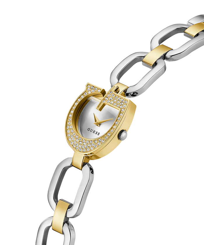 GUESS Women’s Watch – Model GW0683L6 | Two-Tone Gold & Silver G-Logo Design