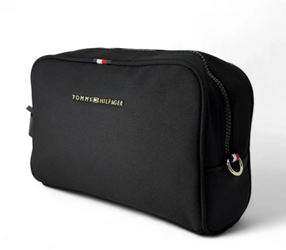 Tommy Hilfiger Essential Black Canvas Men’s Pouch